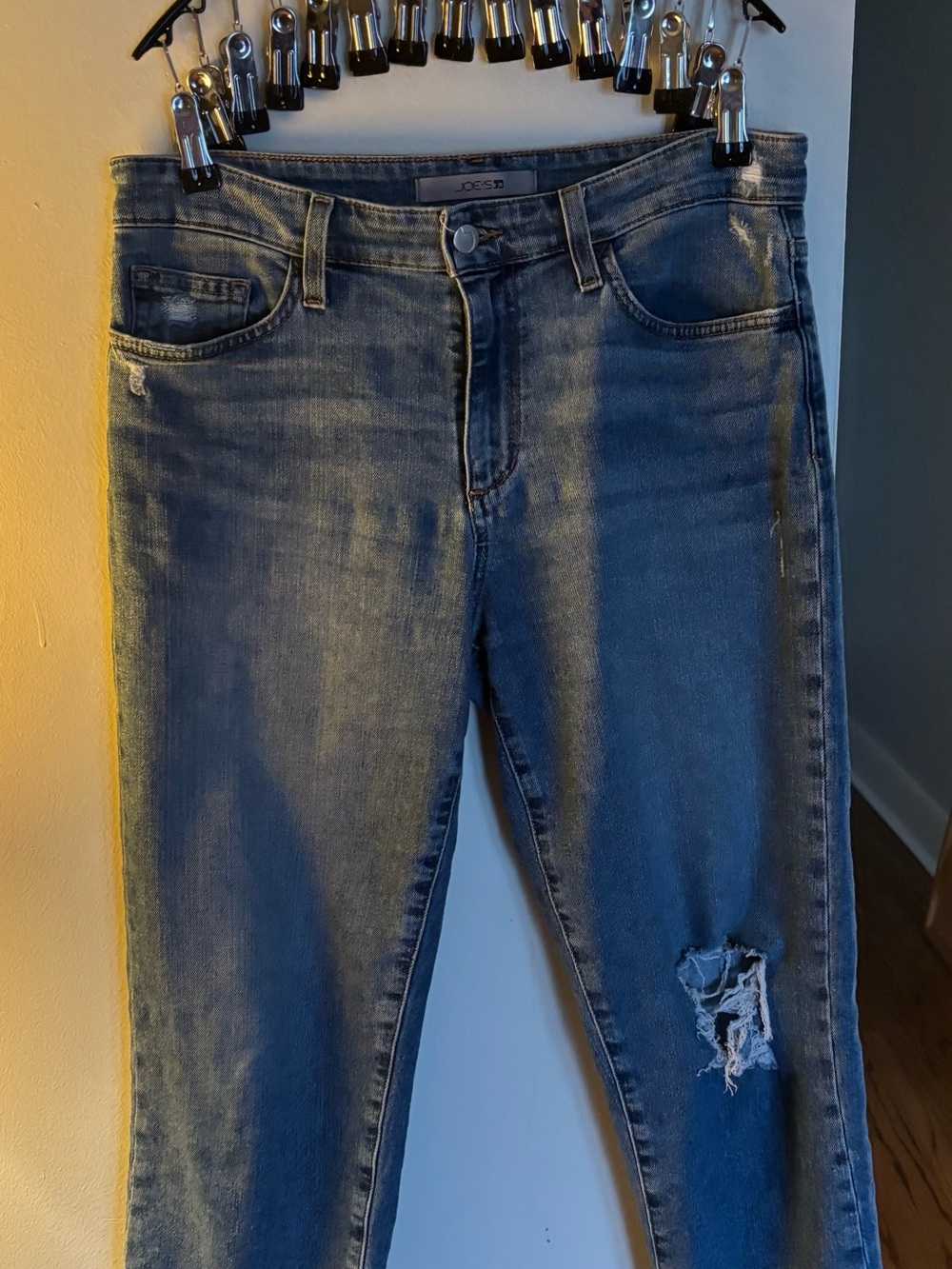 Joe's Jeans Skinny Distressed Blue Jeans